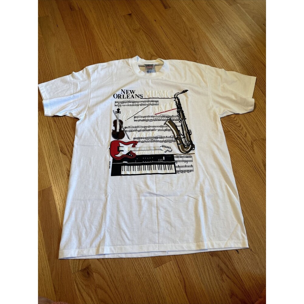 Vintage Single Stitch T Shirt New Orleans Music Size XL Classical Jazz